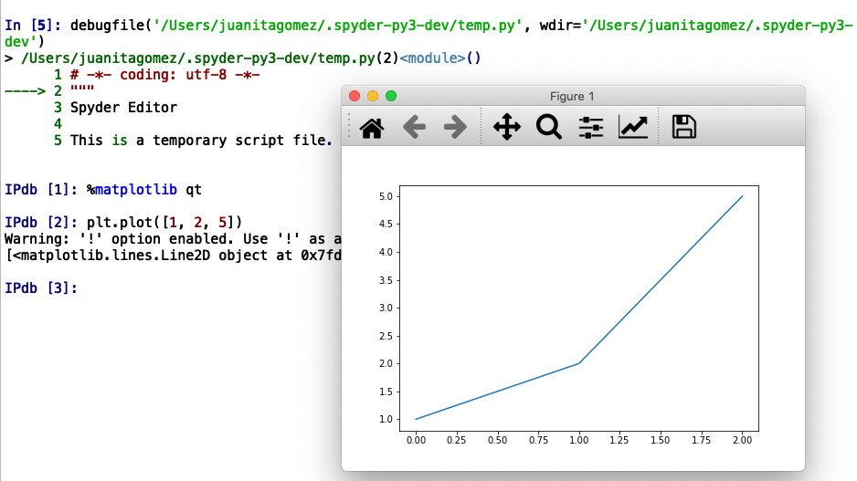 Debugger interactive plots