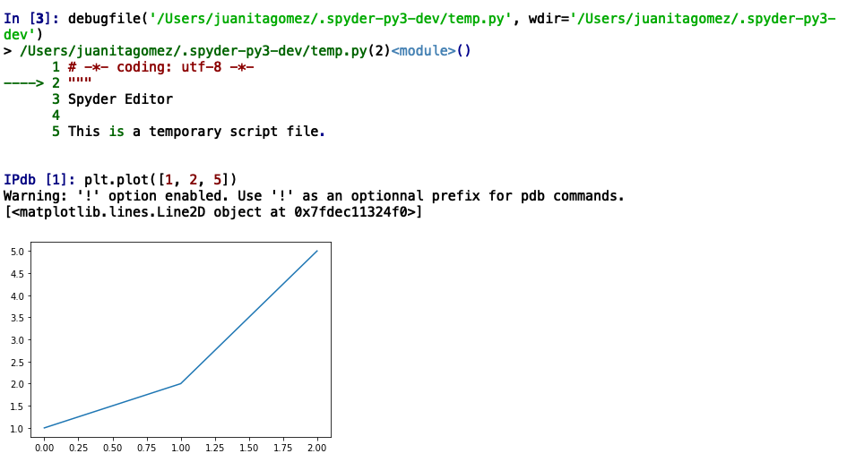 Debugger plots